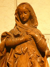 Statue of the Blessed Virgin Mary in the Abbey Church.